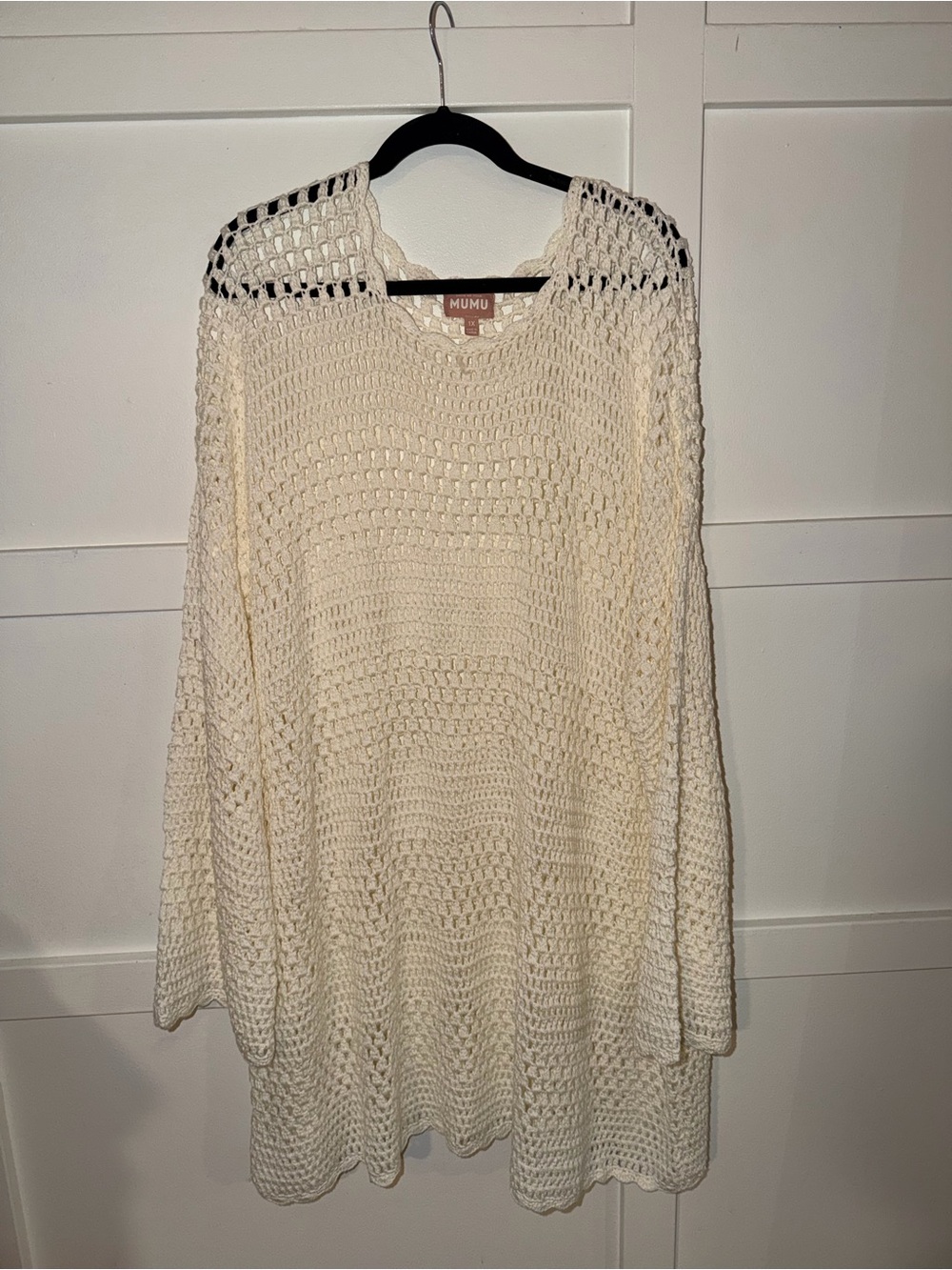 Show Me Your MuMu Cream Crochet Swim Coverup